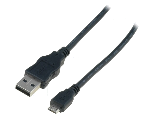 Kabel; USB 2.0; USB-A-stekker,USB B-microstekker; vernikkeld Kabel; USB 2.0; USB-A-stekker,USB B-microstekker; vernikkeld